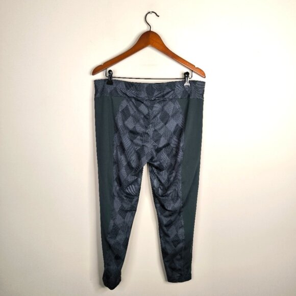 Adidas Womens Athletic Athleisure Geometric Run Tight Dark Grey Leggings XL - Picture 3 of 8